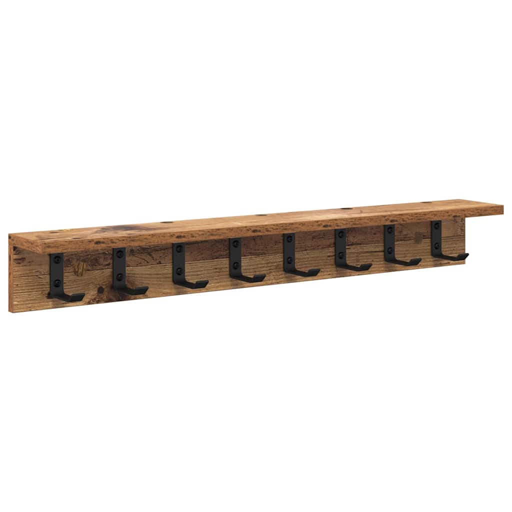 Porte-manteau mural Bois ancien 80 x 10,5 x 10,5 cm - XIOS