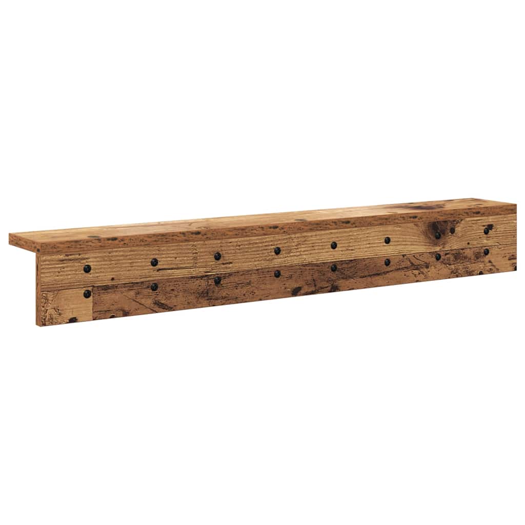 Porte-manteau mural Bois ancien 80 x 10,5 x 10,5 cm - XIOS