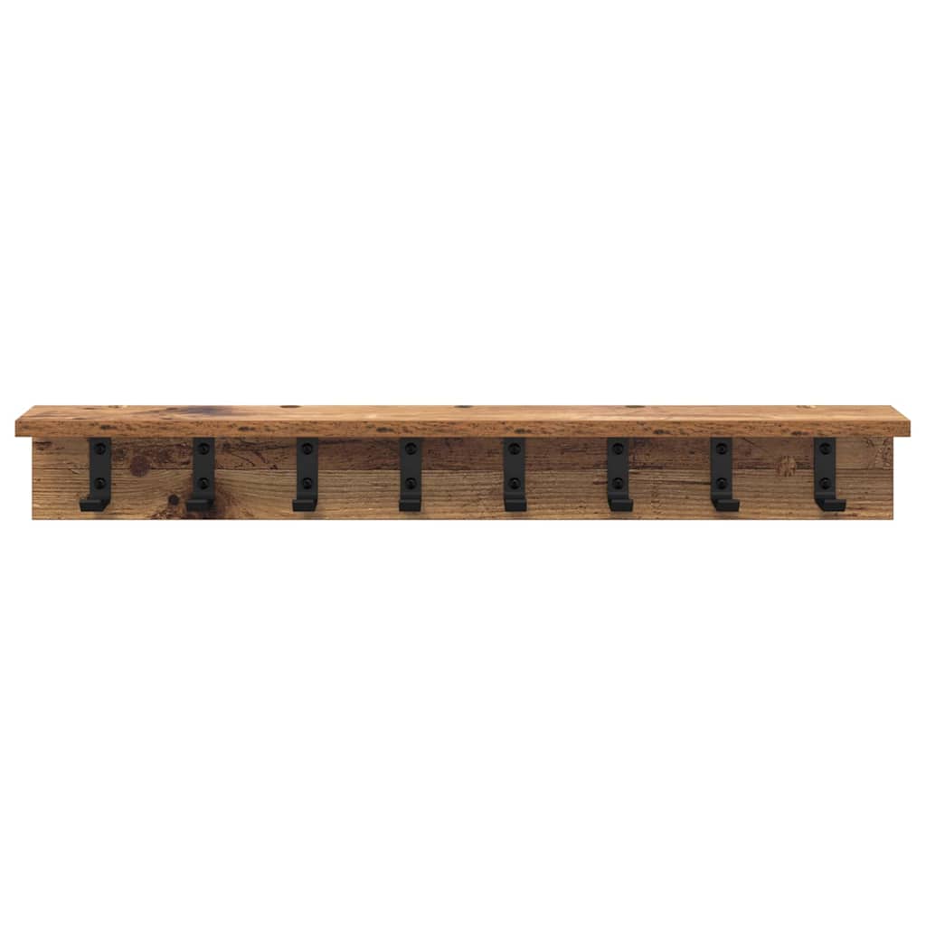 Porte-manteau mural Bois ancien 80 x 10,5 x 10,5 cm - XIOS