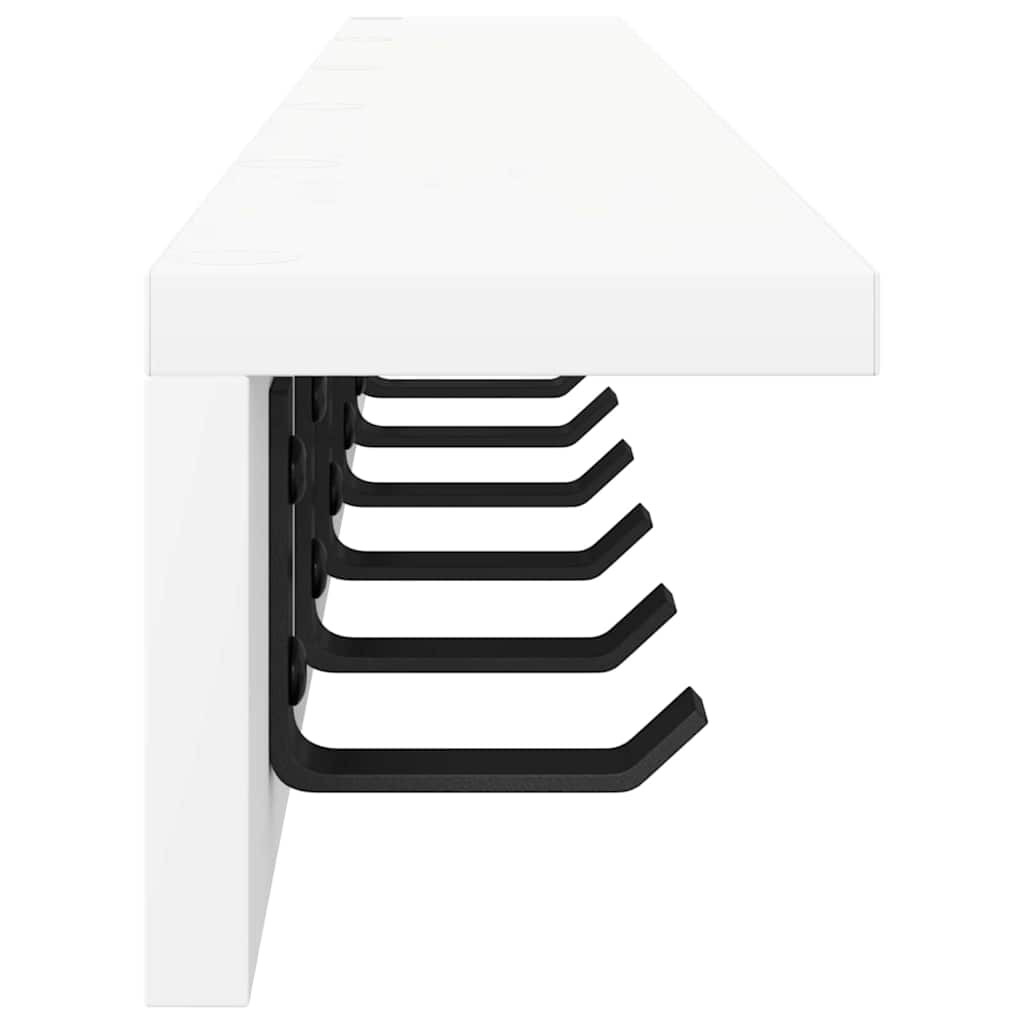 Porte-manteau mural avec étagère Blanc 100 x 10.5 x 10.5 cm - XIOS
