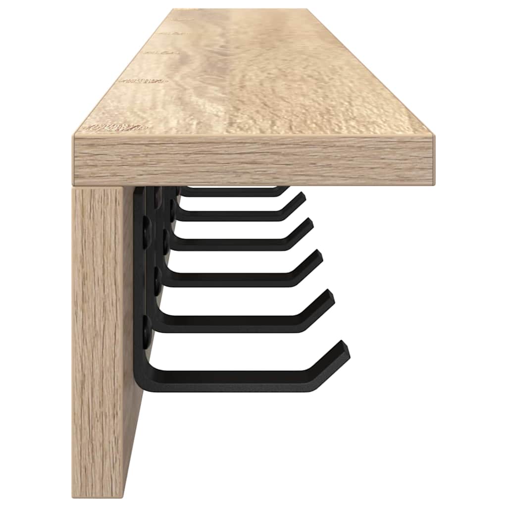 Porte-manteau mural Chêne sonoma 100 x 10.5 x 10.5 cm - XIOS