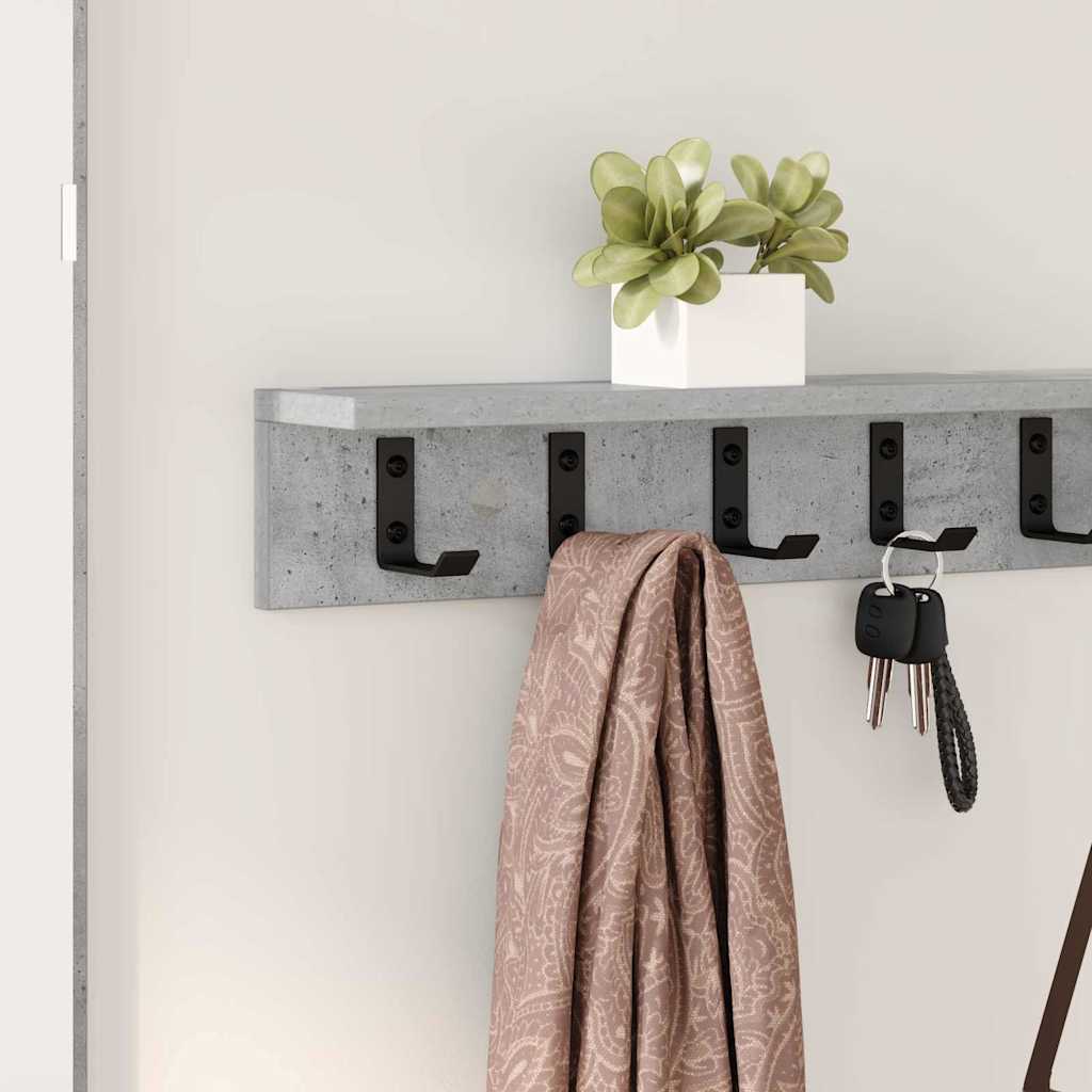 Porte-manteau mural Gris béton 100 x 10.5 x 10.5 cm - XIOS