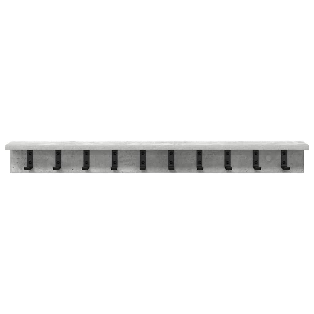 Porte-manteau mural Gris béton 100 x 10.5 x 10.5 cm - XIOS