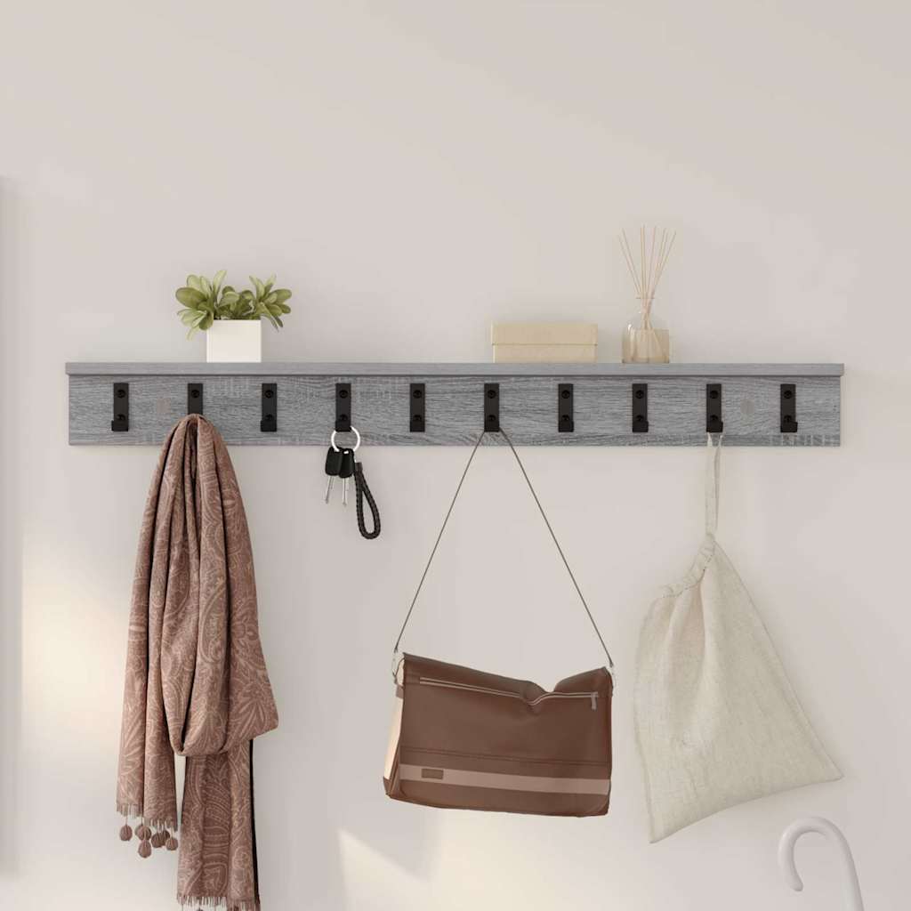 Porte-manteau mural Sonoma gris 100 x 10.5 x 10.5 cm - XIOS