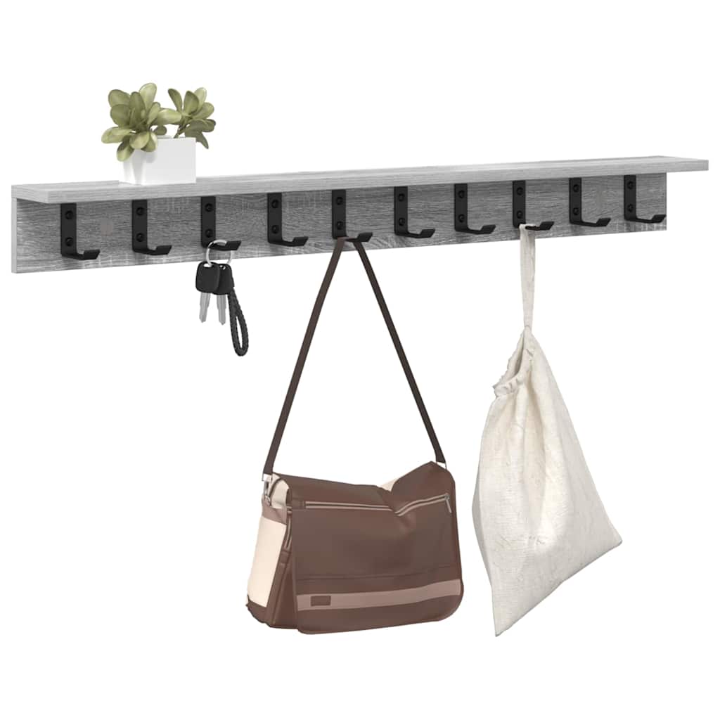 Porte-manteau mural Sonoma gris 100 x 10.5 x 10.5 cm - XIOS