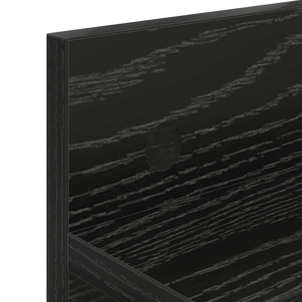 Porte-manteau mural avec étagère Chêne noir 60 x 10.5 x 18 cm - XIOS