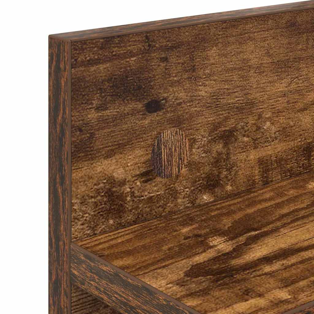 Porte-manteau mural avec étagère Chêne fumé 60 x 10.5 x 18 cm - XIOS