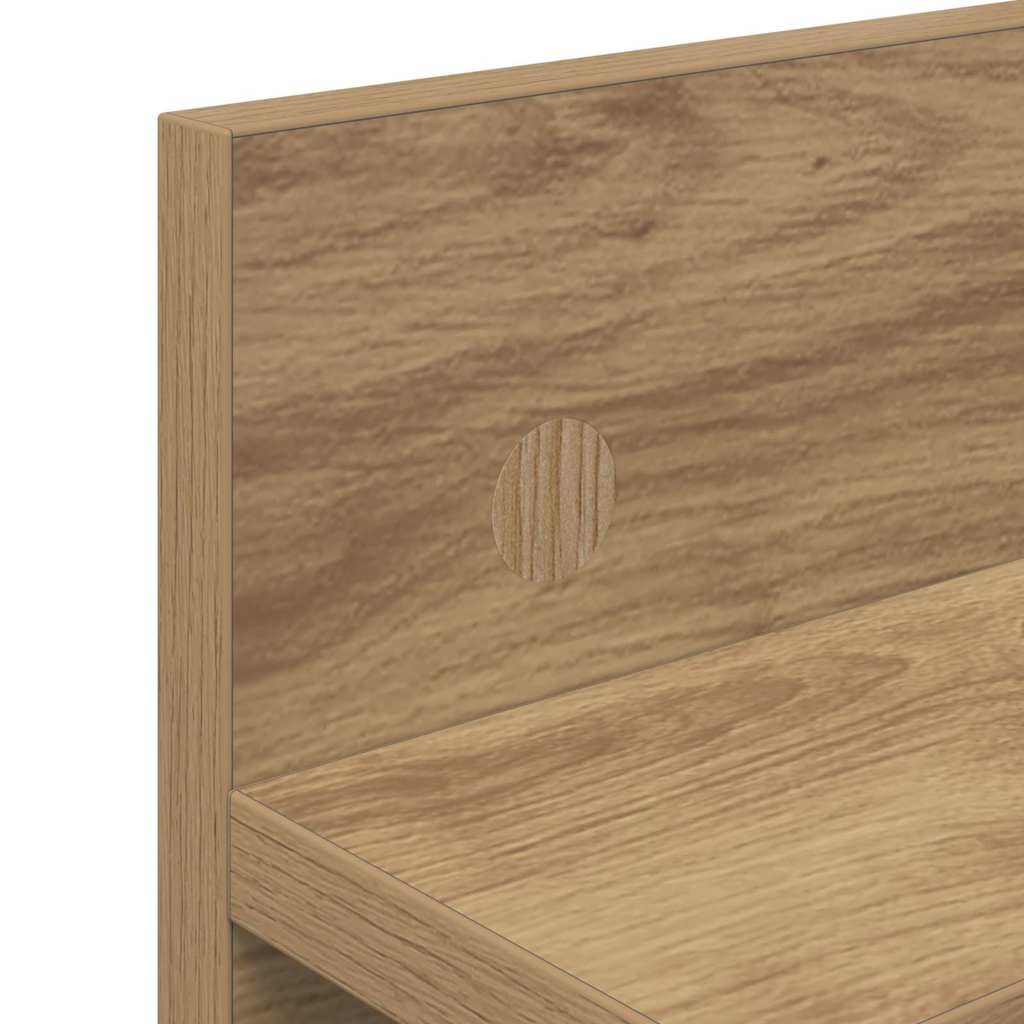 Porte-manteau mural chêne artisanal 60 x 10.5 x 18 cm - XIOS