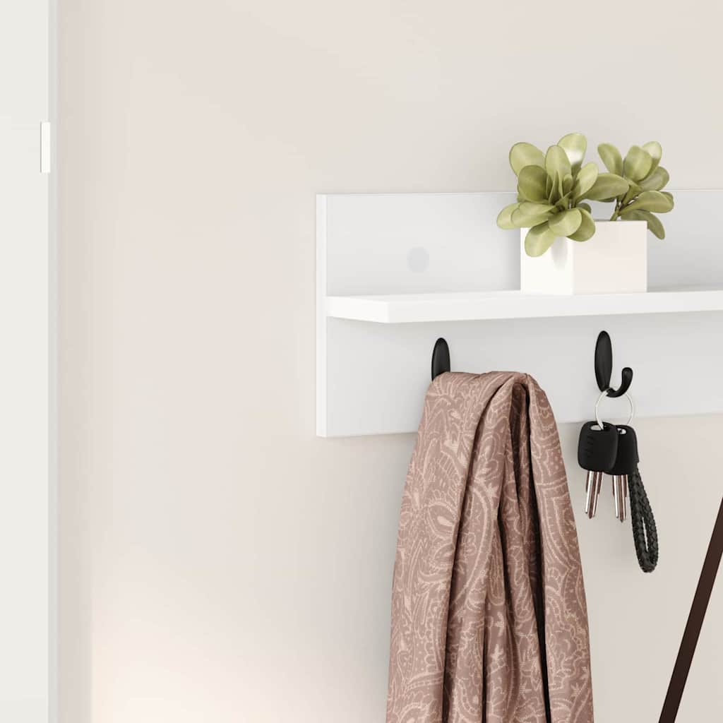 Porte-manteau mural Blanc 80 x 10.5 x 18 cm Bois d'ingénierie - XIOS