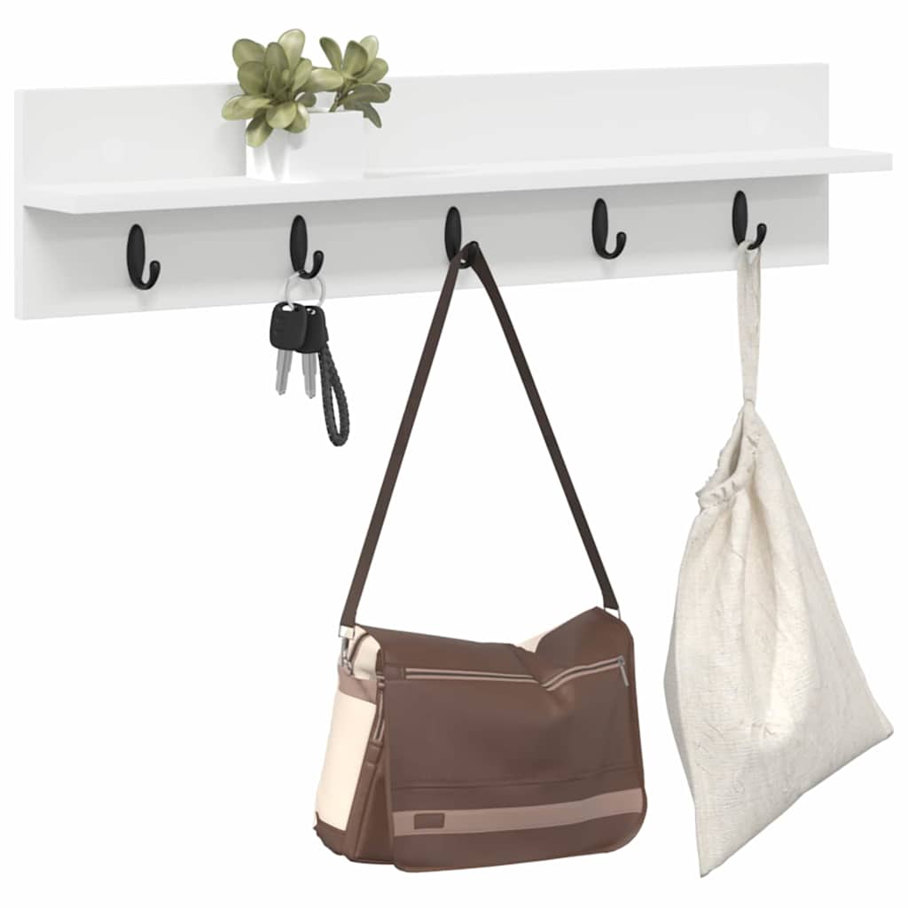 Porte-manteau mural Blanc 80 x 10.5 x 18 cm Bois d'ingénierie - XIOS