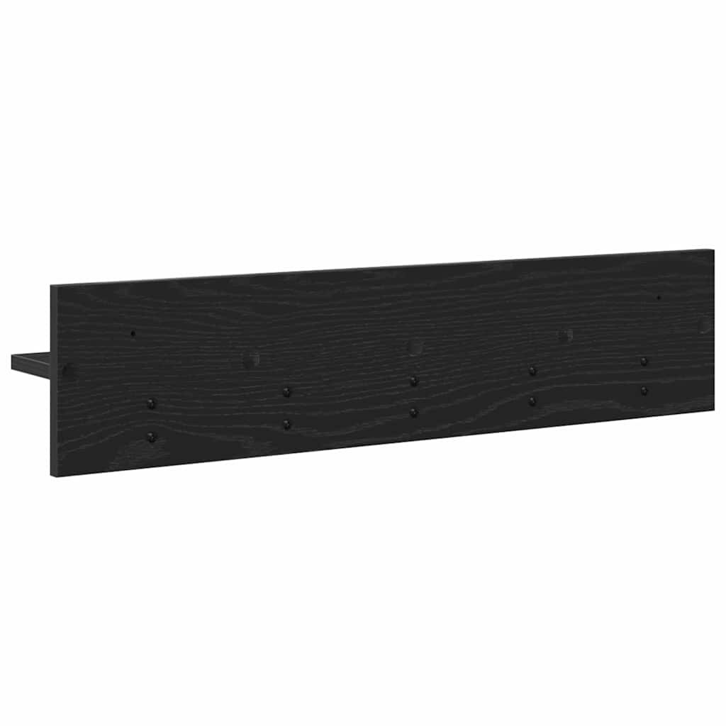 Porte-manteau mural avec étagère Chêne noir 80 x 10.5 x 18 cm - XIOS