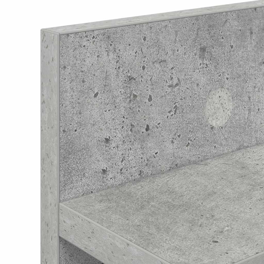 Porte-manteau mural avec étagère Gris béton 80 x 10.5 x 18 cm - XIOS