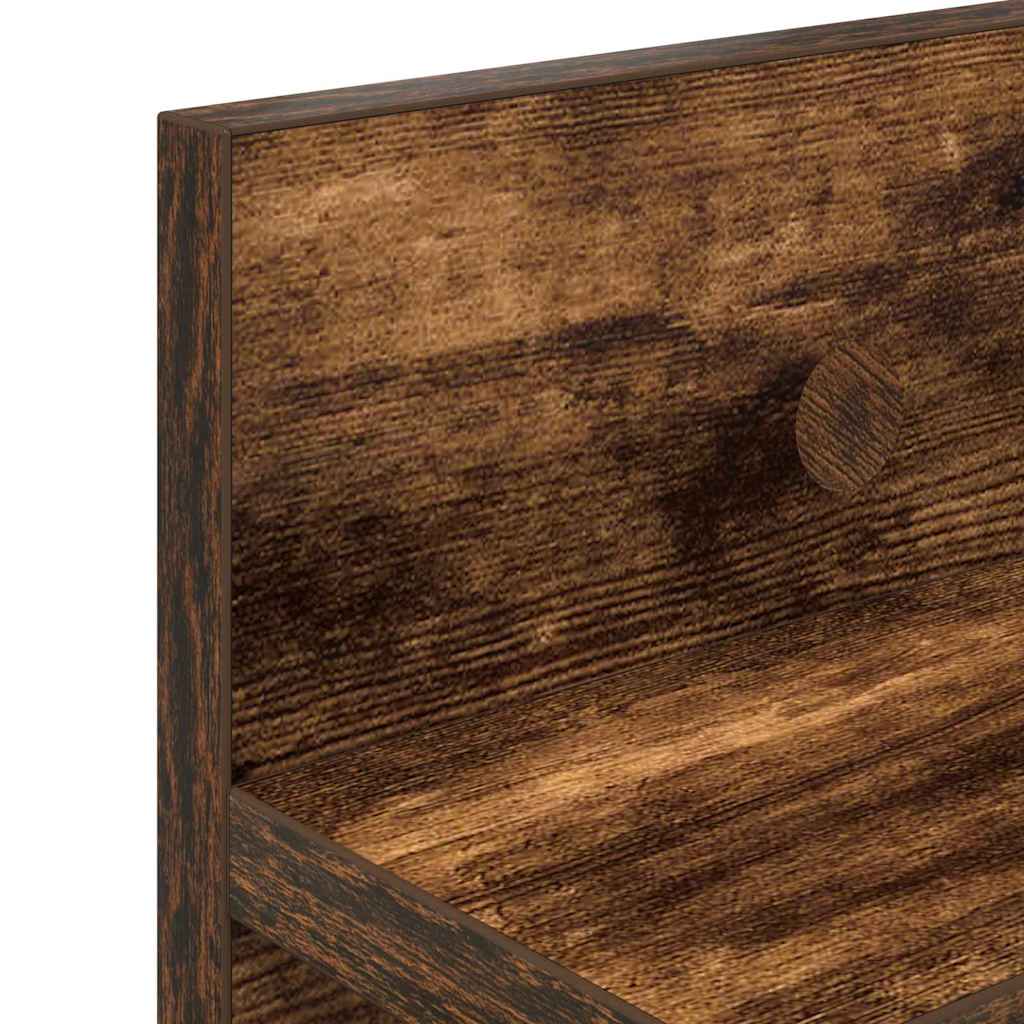 Porte-manteau mural avec étagère Chêne fumé 80 x 10.5 x 18 cm - XIOS