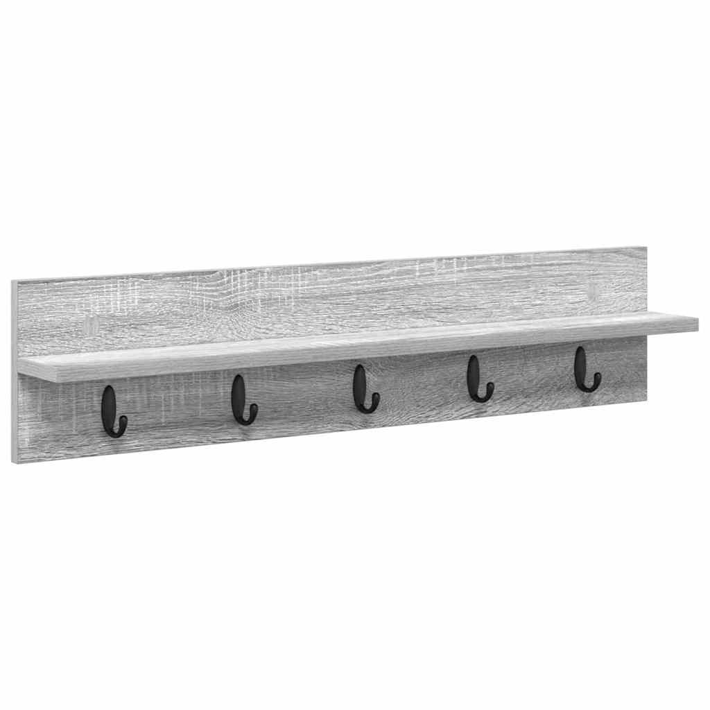 Porte-manteau mural avec étagère Sonoma gris 80 x 10.5 x 18 cm - XIOS