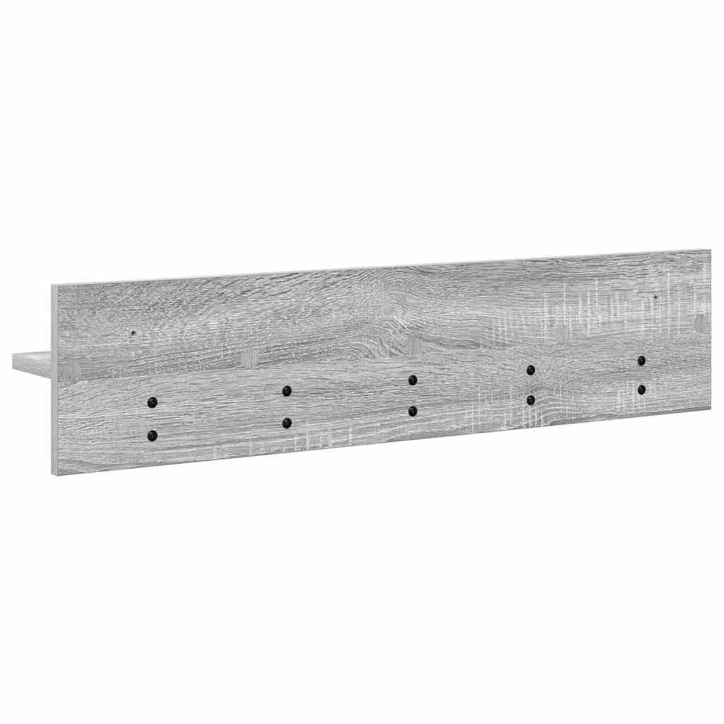 Porte-manteau mural avec étagère Sonoma gris 80 x 10.5 x 18 cm - XIOS