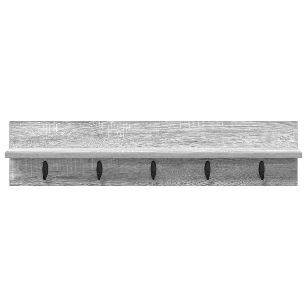 Porte-manteau mural avec étagère Sonoma gris 80 x 10.5 x 18 cm - XIOS
