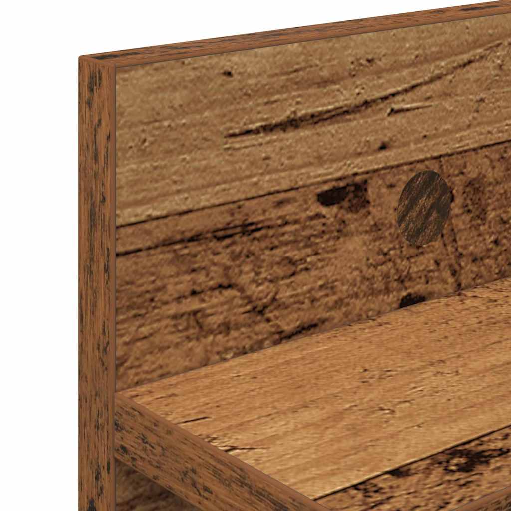 Porte-manteau mural avec étagère Bois ancien 80 x 10.5 x 18 cm - XIOS