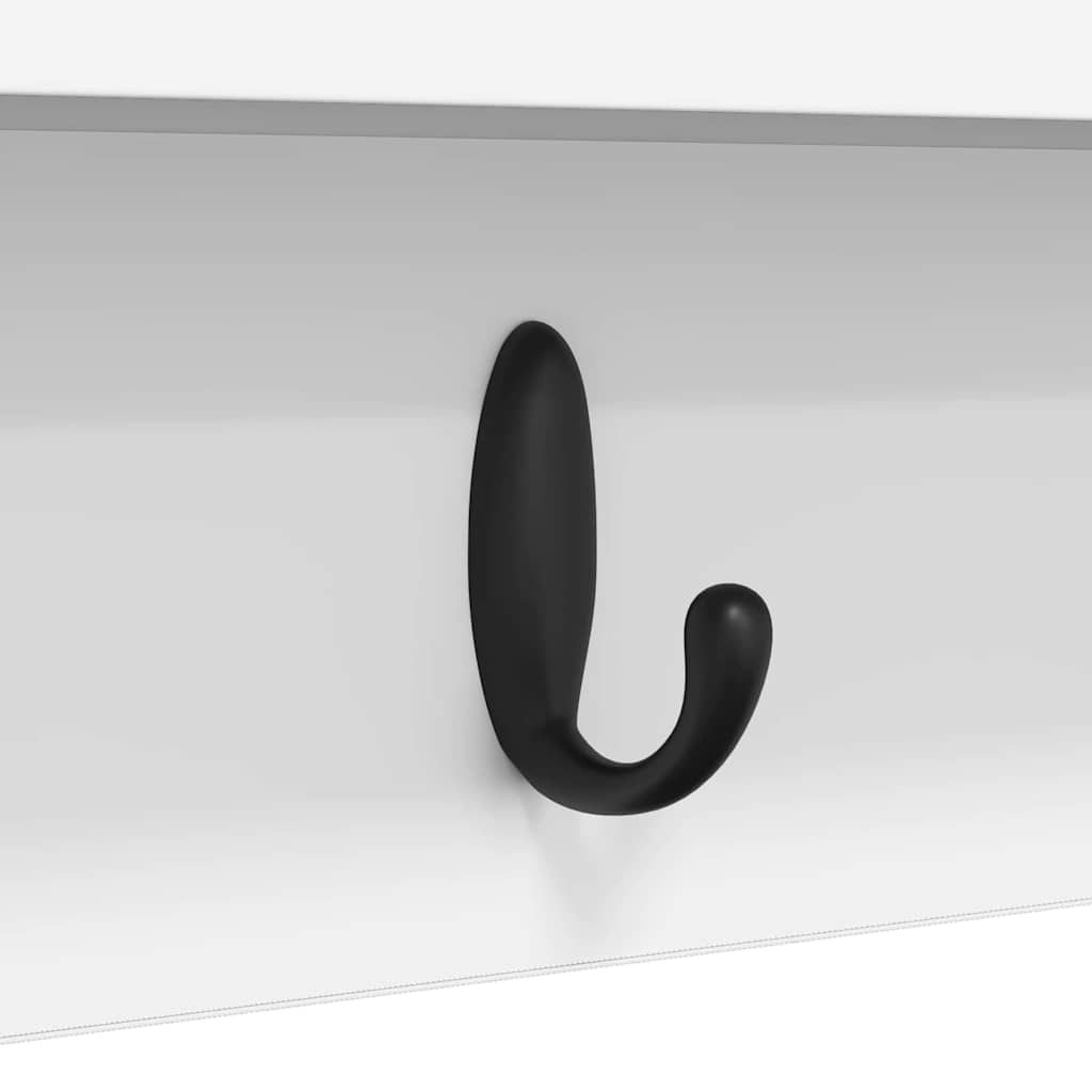 Porte-manteau mural Blanc 100 x 10.5 x 18 cm Bois d'ingénierie - XIOS