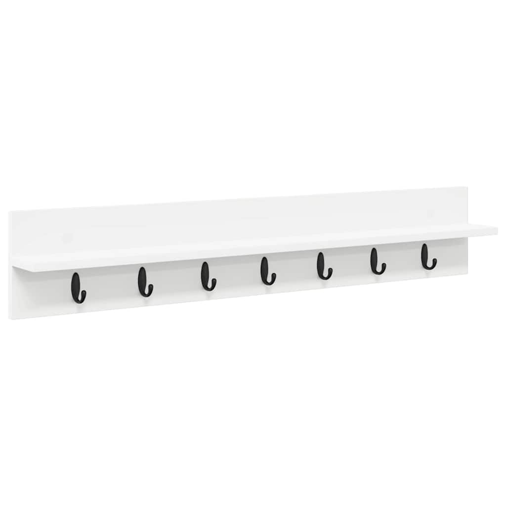 Porte-manteau mural Blanc 100 x 10.5 x 18 cm Bois d'ingénierie - XIOS