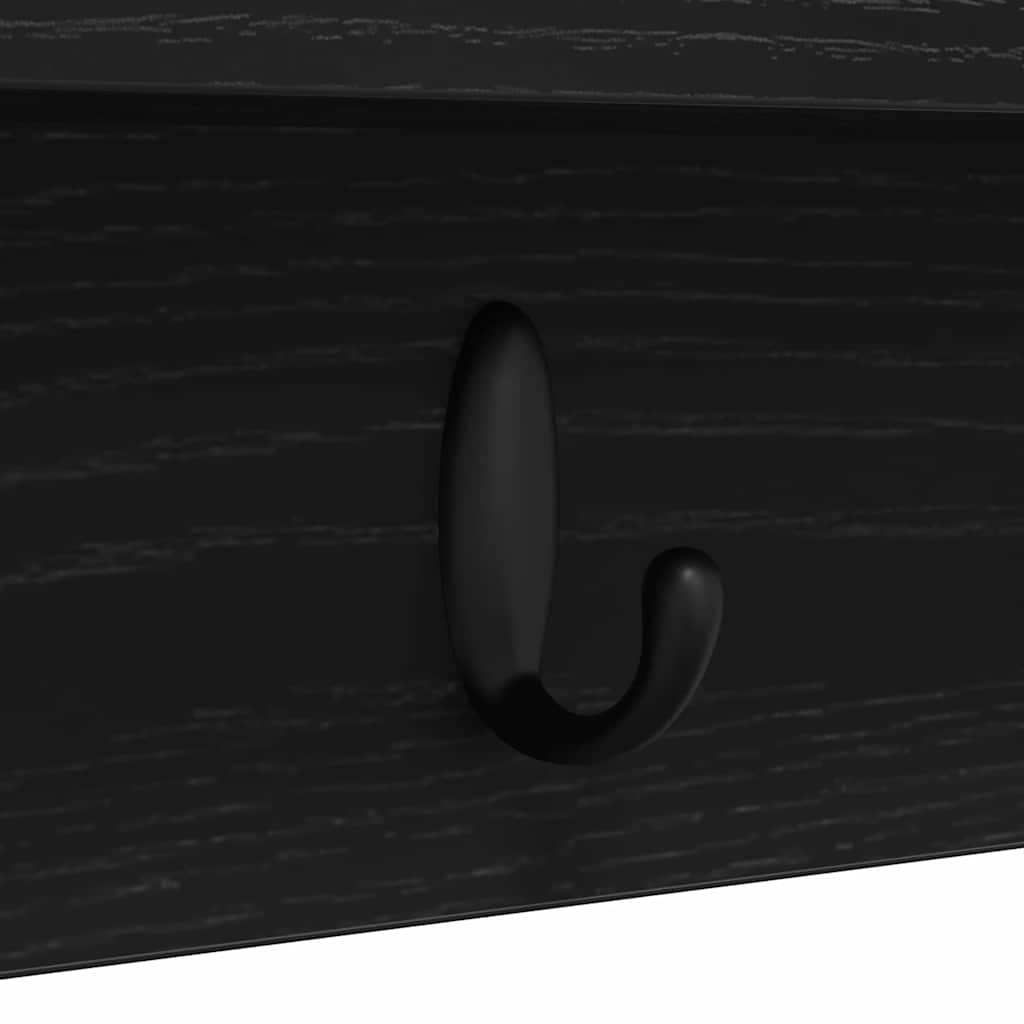 Porte-manteau mural avec étagère Chêne noir 100 x 10.5 x 18 cm - XIOS