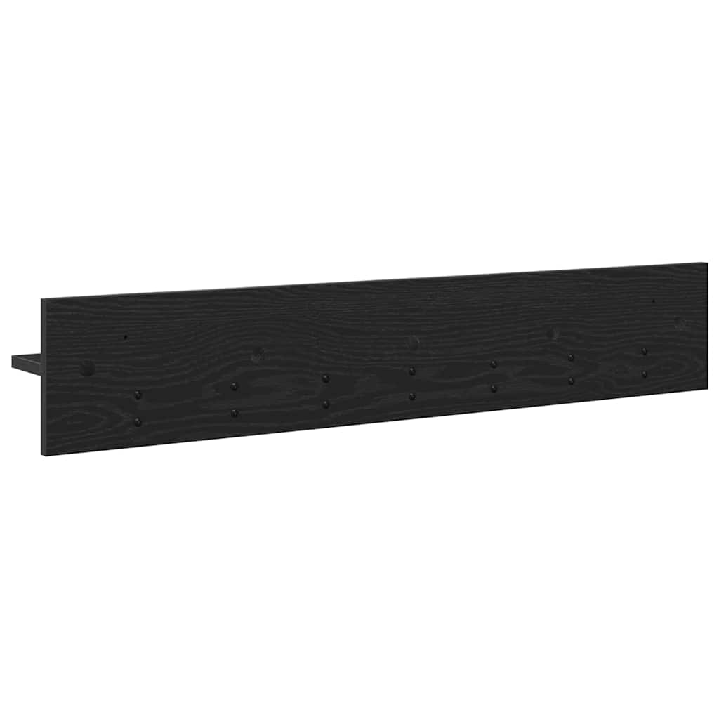 Porte-manteau mural avec étagère Chêne noir 100 x 10.5 x 18 cm - XIOS