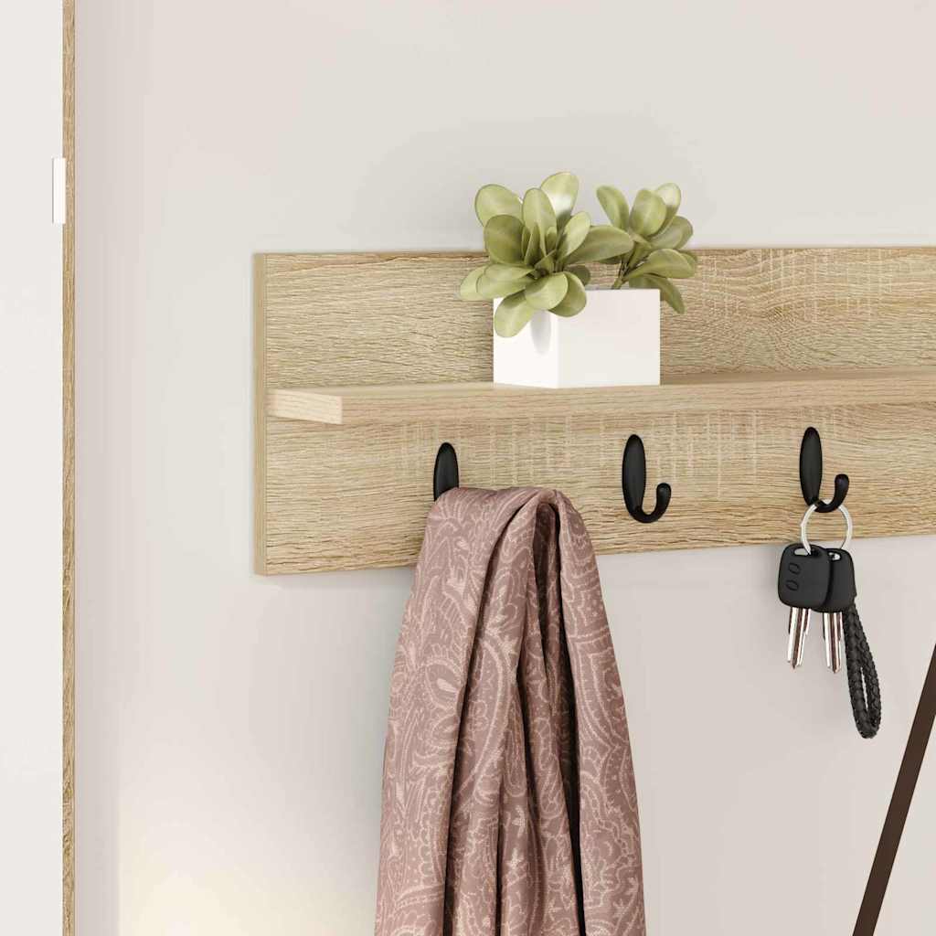 Porte-manteau mural Chêne sonoma 100 x 10.5 x 18 cm - XIOS