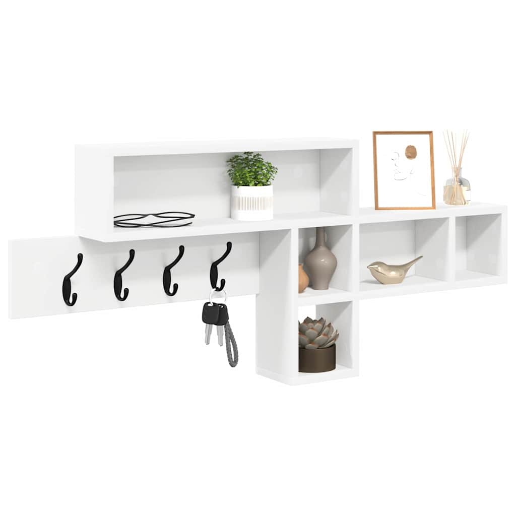 Porte-manteau mural Blanc 100 x 12 x 43,5 cm Bois d'ingénierie - XIOS