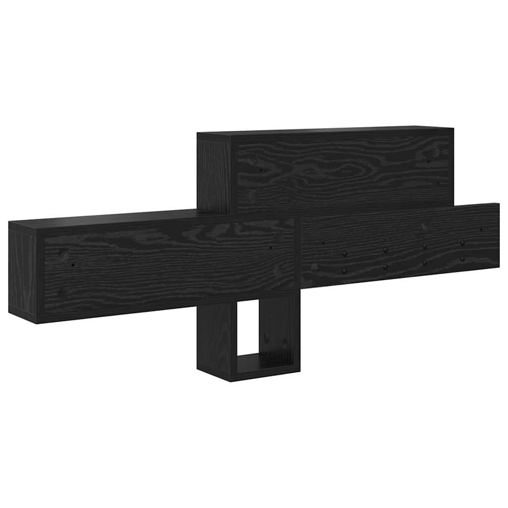 Porte-manteau mural avec étagère Chêne noir 100 x 12 x 43,5 cm - XIOS