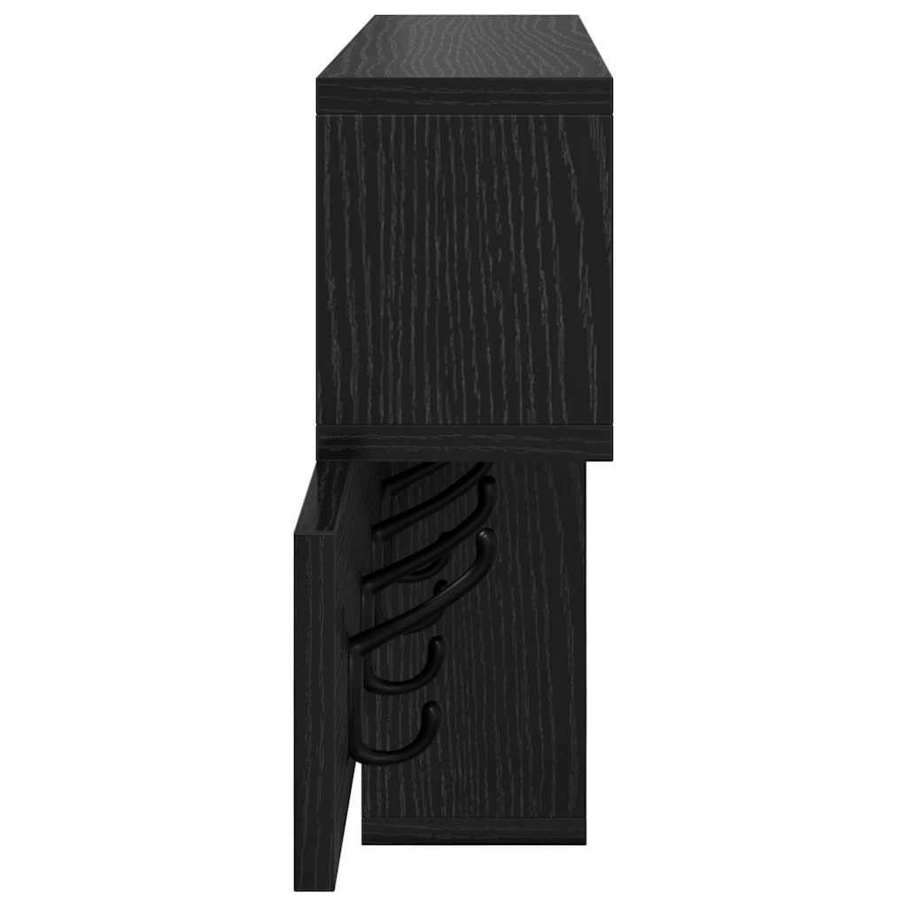 Porte-manteau mural avec étagère Chêne noir 100 x 12 x 43,5 cm - XIOS
