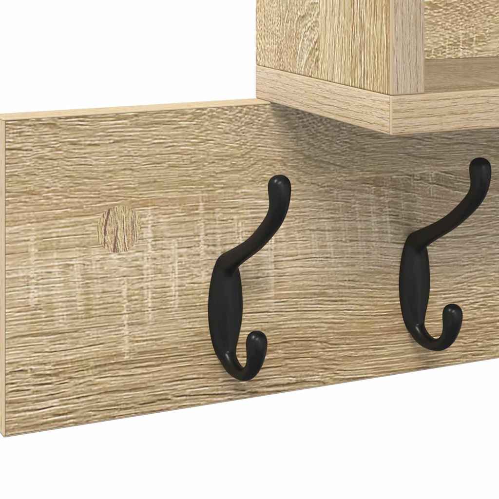 Porte-manteau mural Chêne sonoma 100 x 12 x 43,5 cm - XIOS