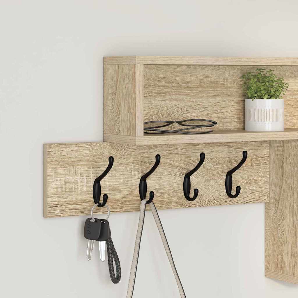 Porte-manteau mural Chêne sonoma 100 x 12 x 43,5 cm - XIOS