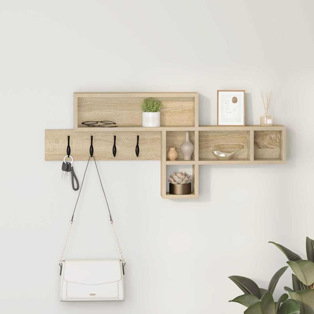 Porte-manteau mural Chêne sonoma 100 x 12 x 43,5 cm - XIOS