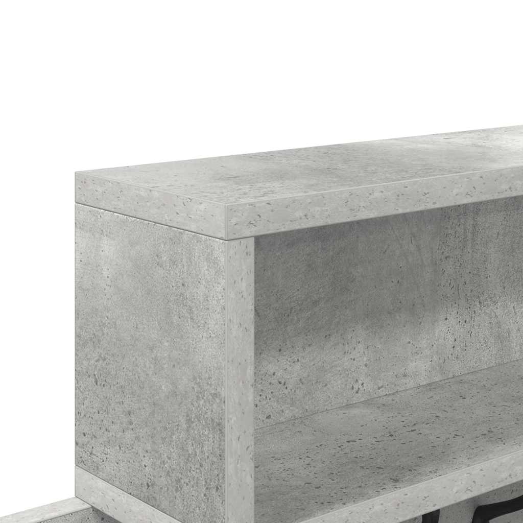 Porte-manteau mural avec étagère Gris béton 100 x 12 x 43,5 cm - XIOS