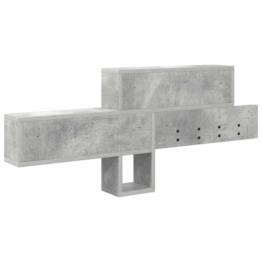 Porte-manteau mural avec étagère Gris béton 100 x 12 x 43,5 cm - XIOS