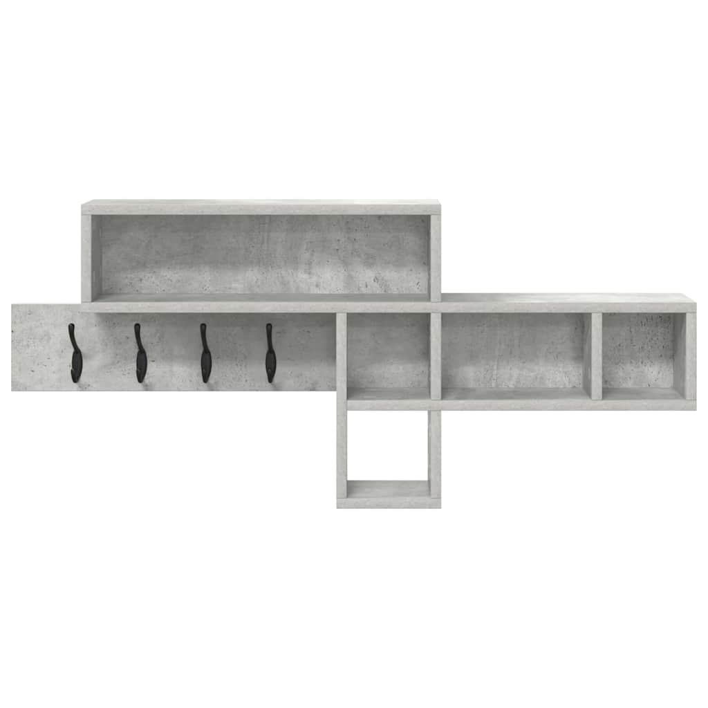 Porte-manteau mural avec étagère Gris béton 100 x 12 x 43,5 cm - XIOS
