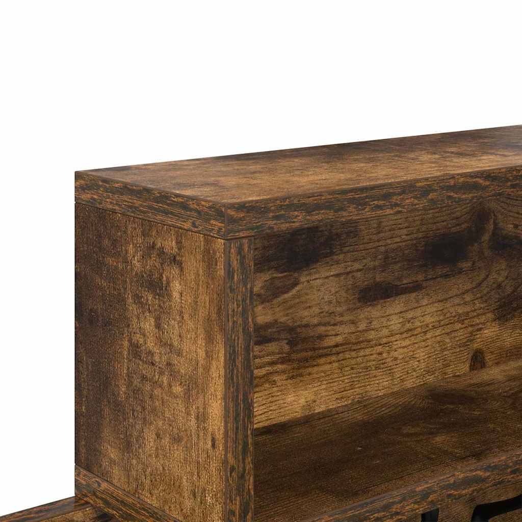 Porte-manteau mural avec étagère Chêne fumé 100 x 12 x 43,5 cm - XIOS