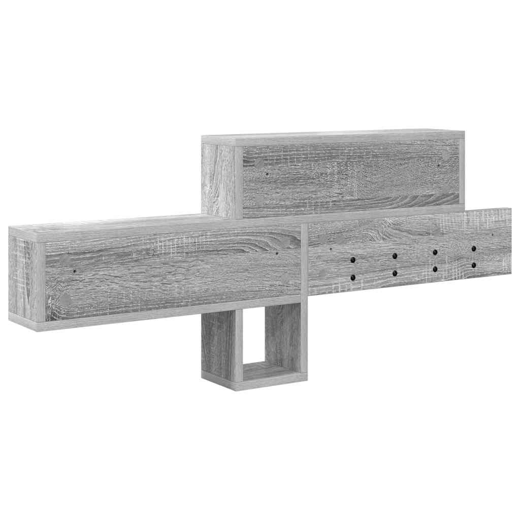 Porte-manteau mural avec étagère Sonoma gris 100 x 12 x 43,5 cm - XIOS