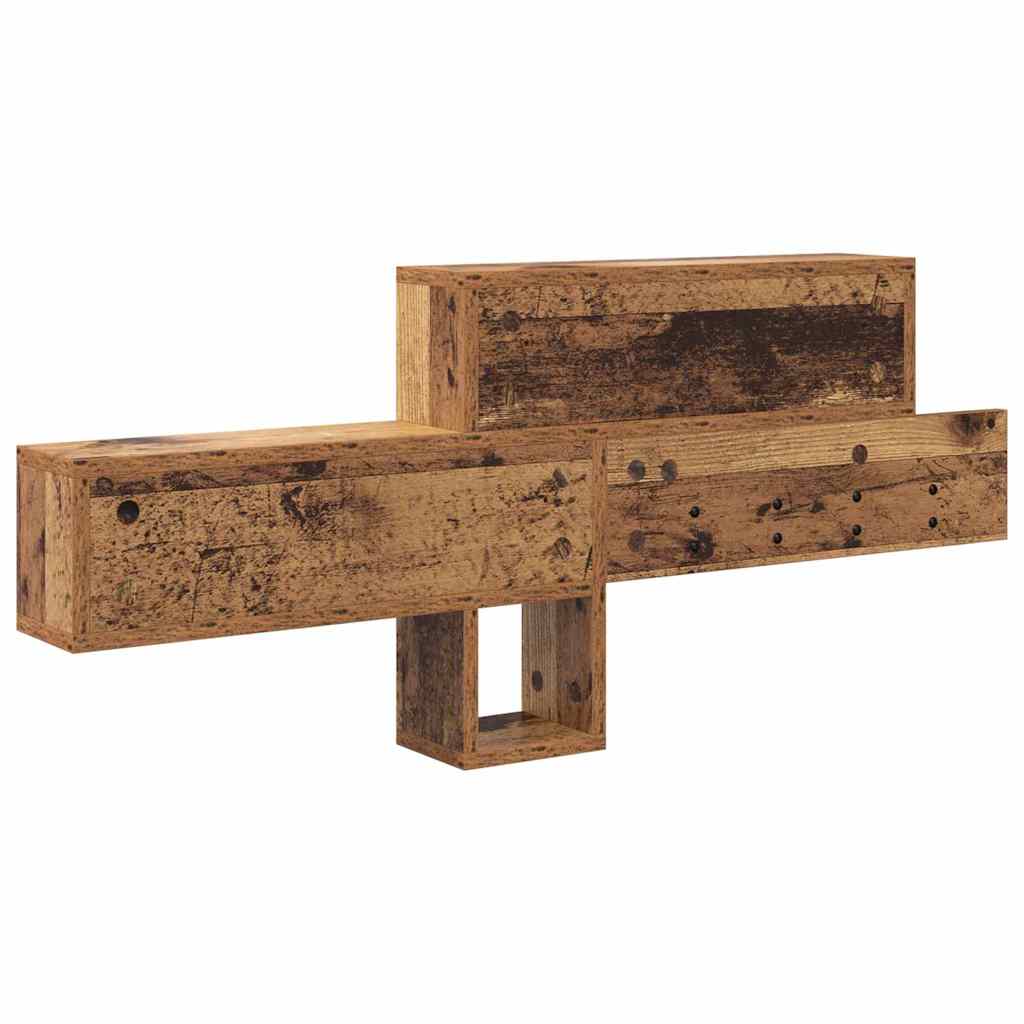 Porte-manteau mural avec étagère Bois ancien 100 x 12 x 43,5 cm - XIOS