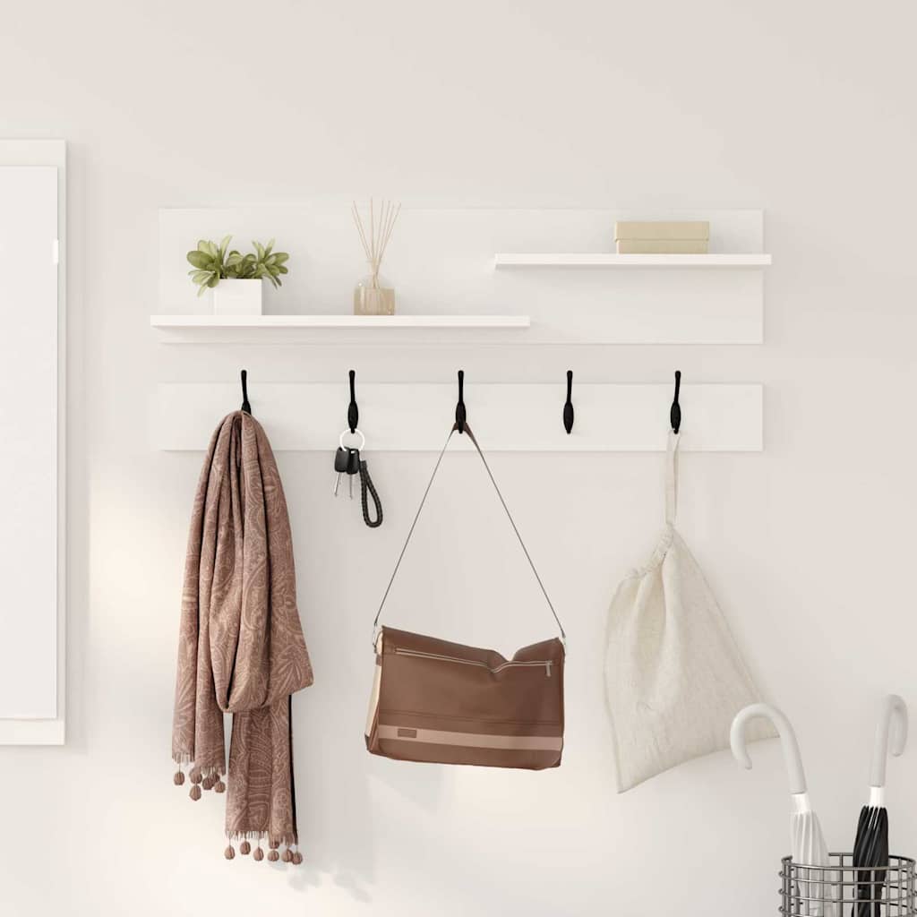Porte-manteau mural Blanc 90 x 15 x 36 cm Bois d'ingénierie - XIOS