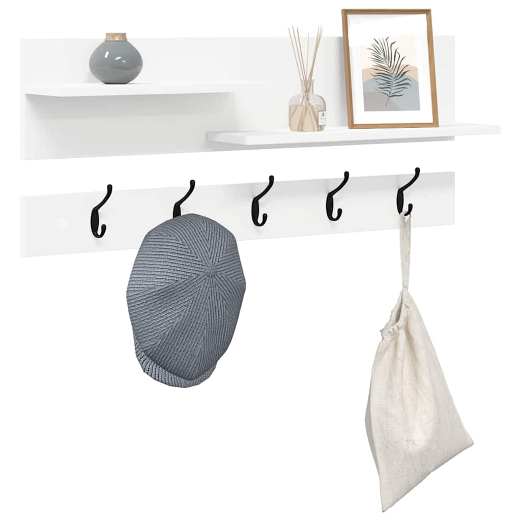Porte-manteau mural Blanc 90 x 15 x 36 cm Bois d'ingénierie - XIOS
