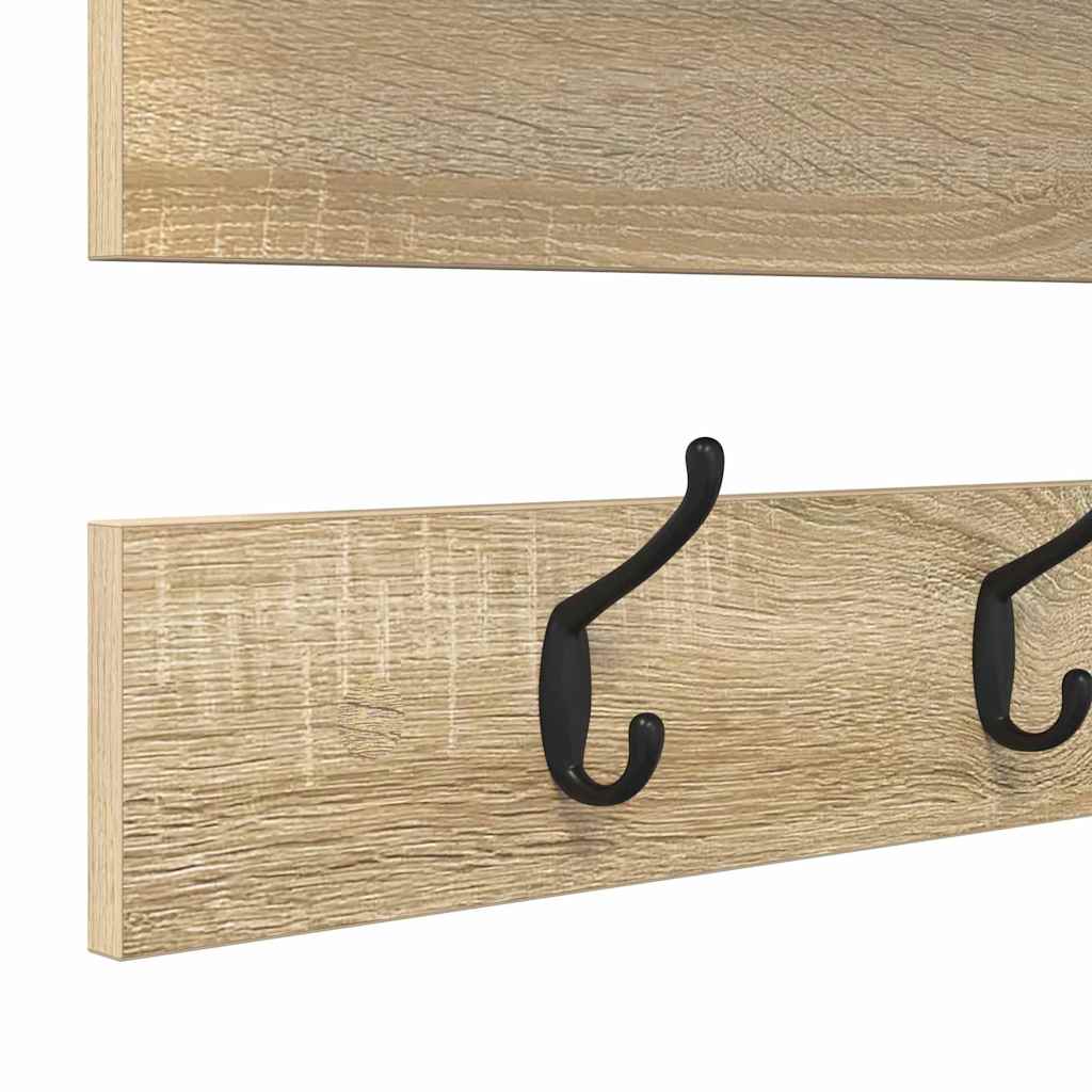 Porte-manteau mural avec étagère Chêne sonoma 90 x 15 x 36 cm - XIOS