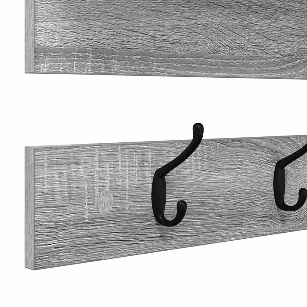 Porte-manteau mural avec étagère Sonoma gris 90 x 15 x 36 cm - XIOS