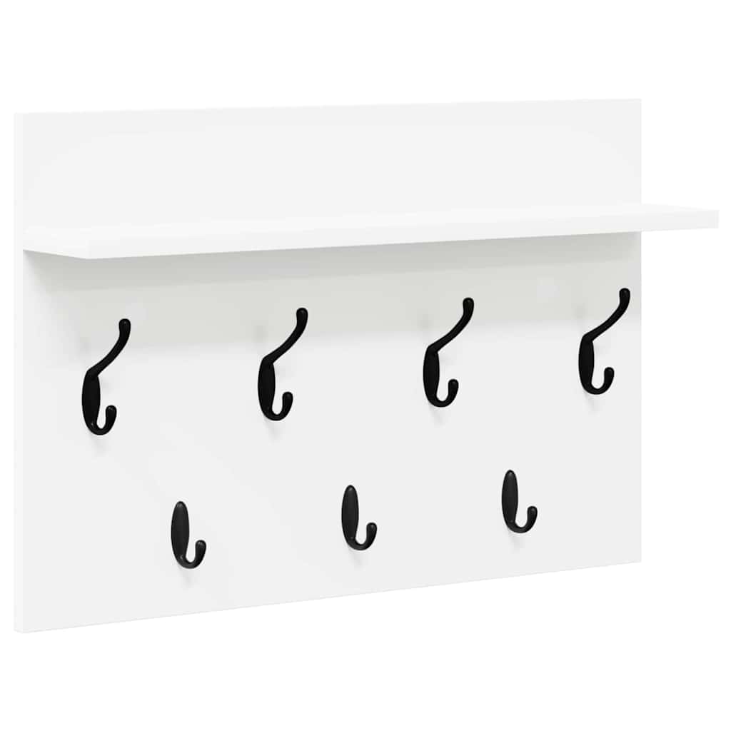 Porte-manteau mural Blanc 60 x 40 x 12 cm Bois d'ingénierie - XIOS