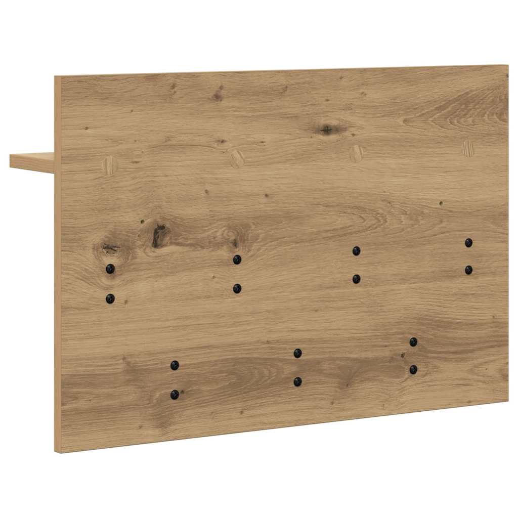 Porte-manteau mural chêne artisanal 60 x 40 x 12 cm - XIOS