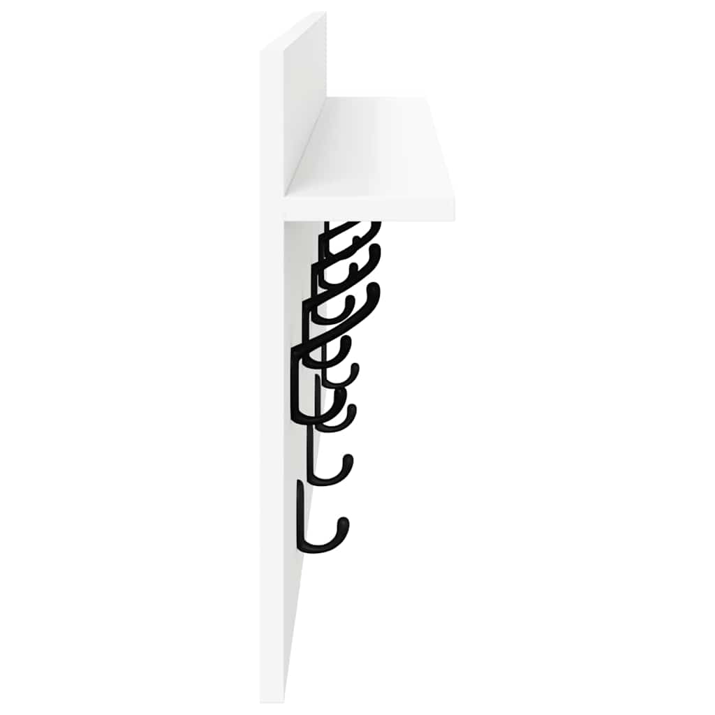 Porte-manteau mural Blanc 80 x 40 x 12 cm Bois d'ingénierie - XIOS