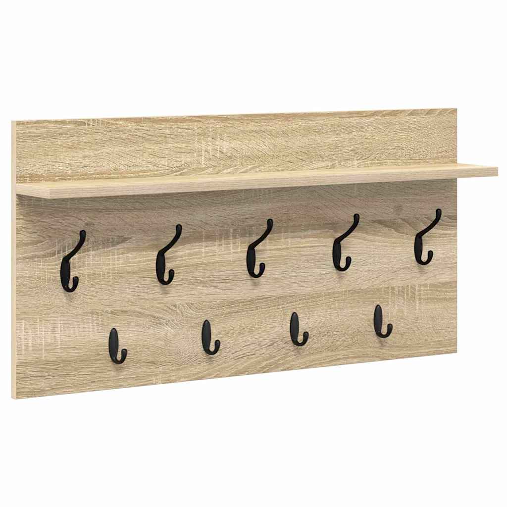 Porte-manteau mural avec étagère Chêne sonoma 80 x 40 x 12 cm - XIOS