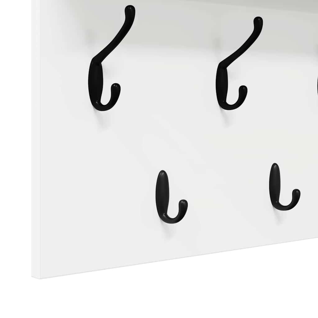 Porte-manteau mural avec étagère Blanc Bois d'ingénierie - XIOS