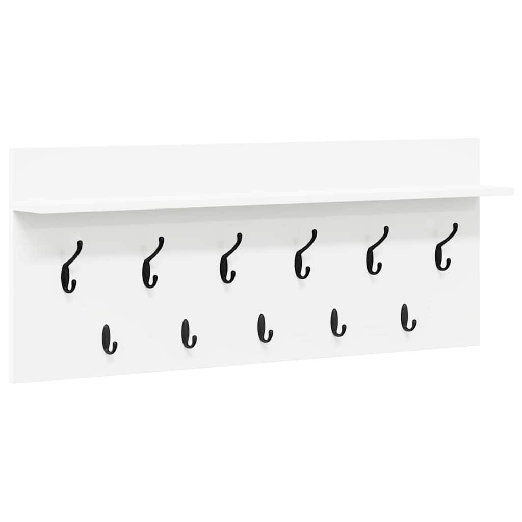 Porte-manteau mural avec étagère Blanc Bois d'ingénierie - XIOS