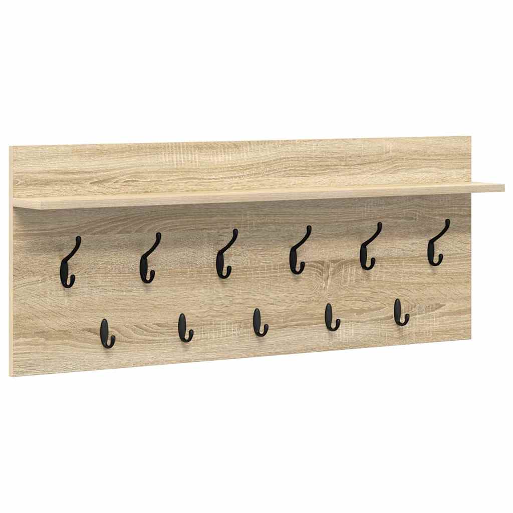 Porte-manteau mural avec étagère Chêne sonoma Bois d'ingénierie - XIOS