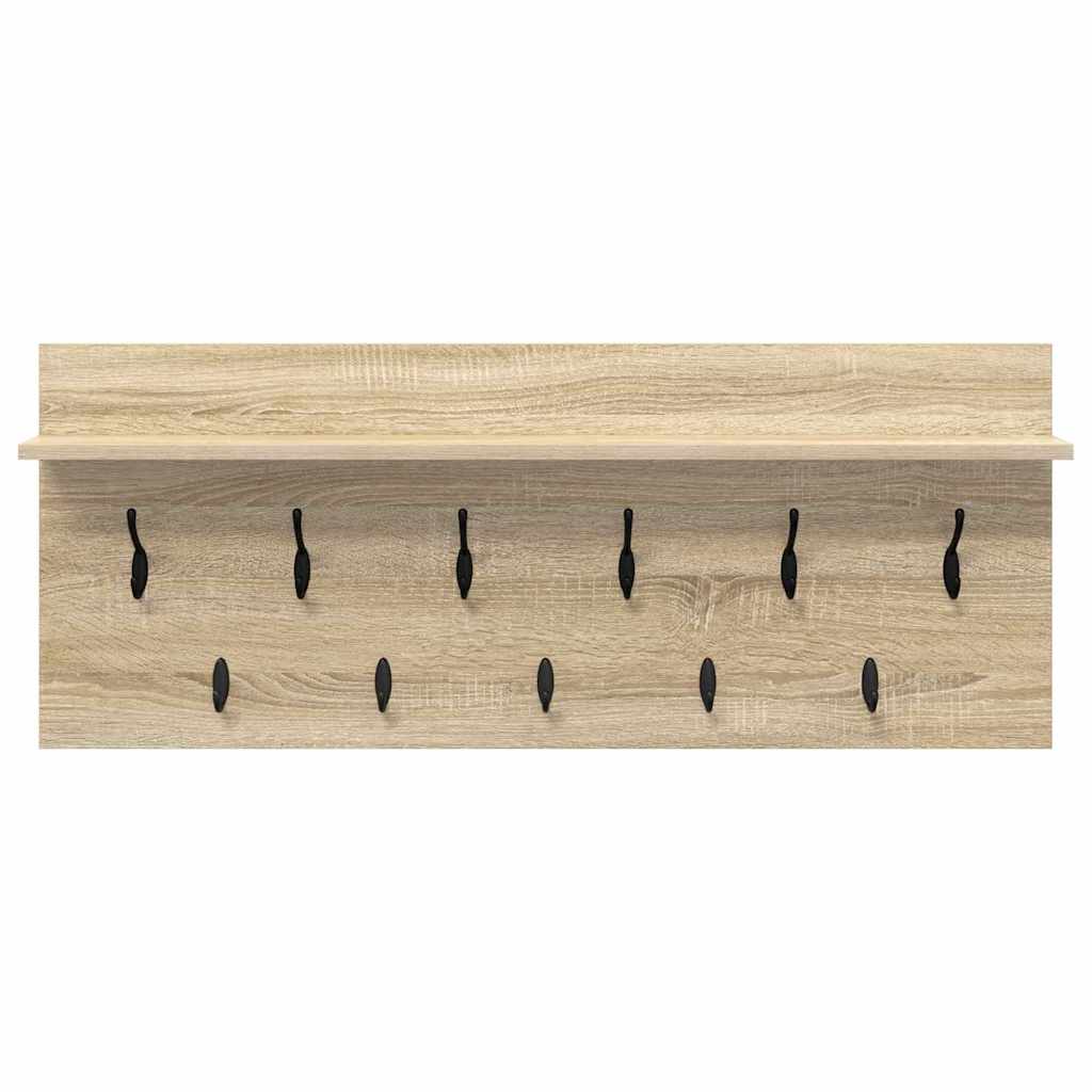 Porte-manteau mural avec étagère Chêne sonoma Bois d'ingénierie - XIOS